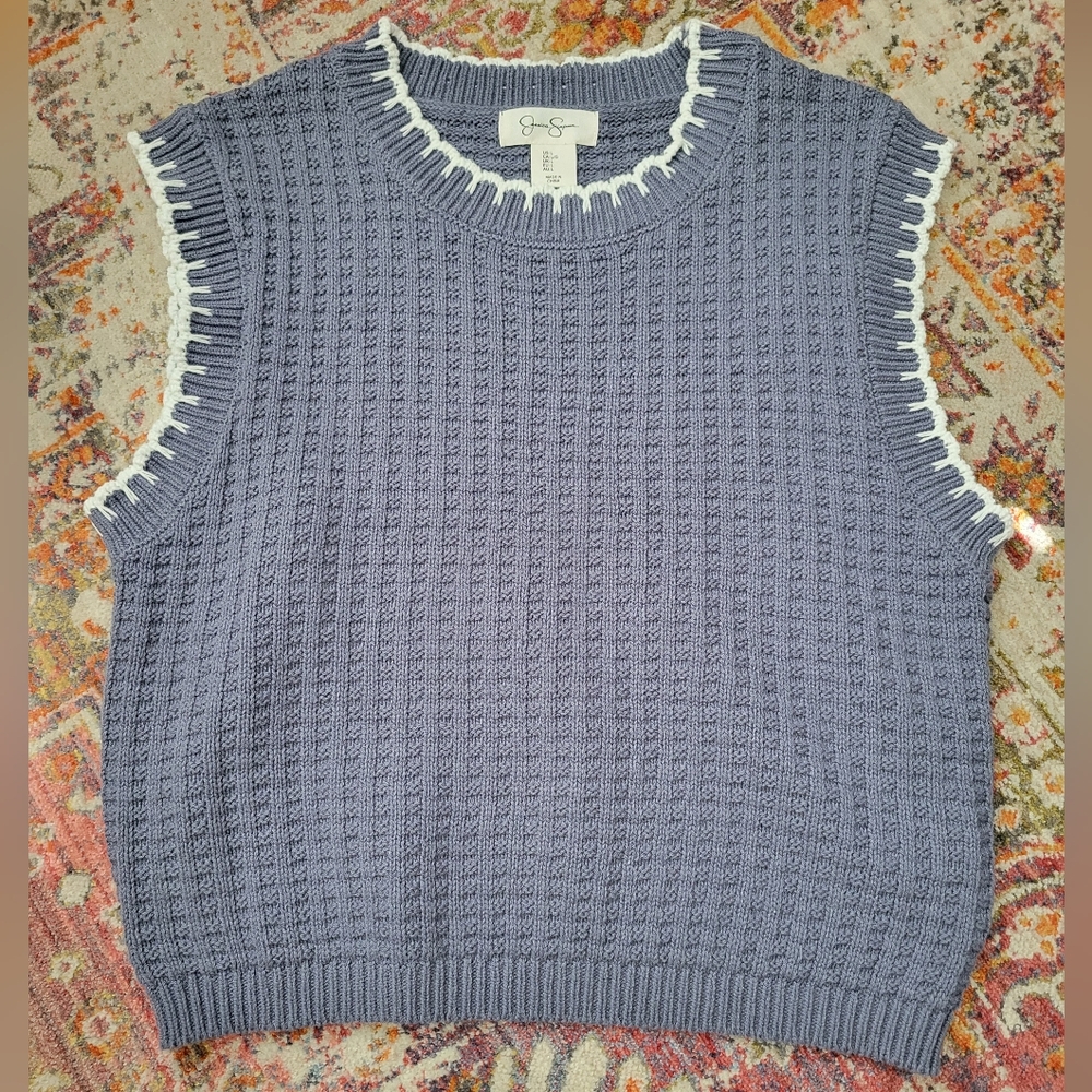 Jessica Simpson Crewneck Sleeveless Sweater